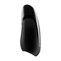 Satisfyer men vibration+ black sleek adult toy with smooth curved ergonomic design in black and silver colors