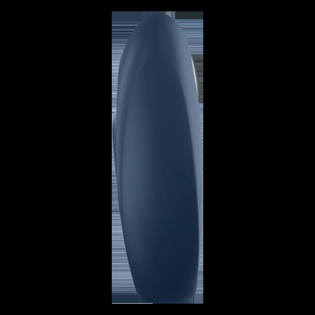 A sleek dark blue surfboard with a smooth glossy finish featured in the satisfyer mighty one connect app product line