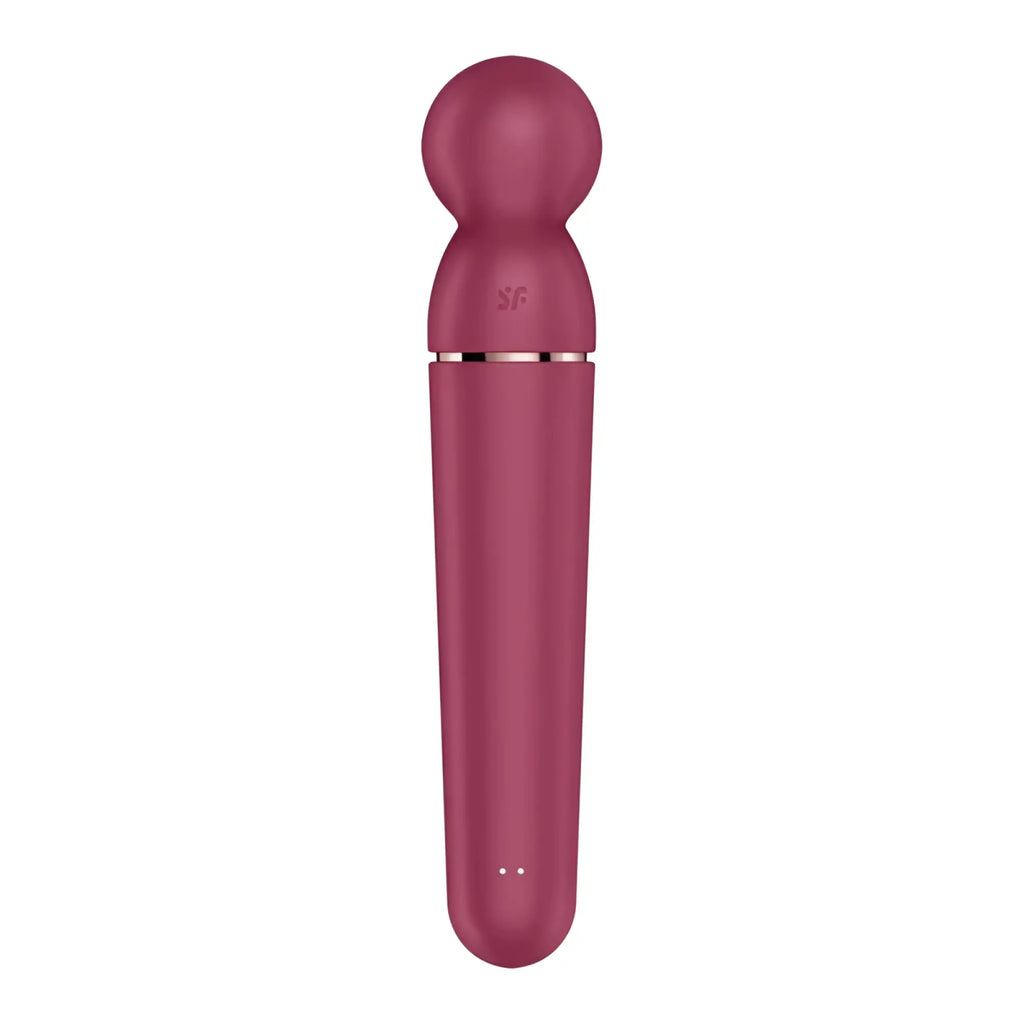 Satisfyer planet wand-er berry rose-pink personal pleasure device with matte finish and smooth rounded head