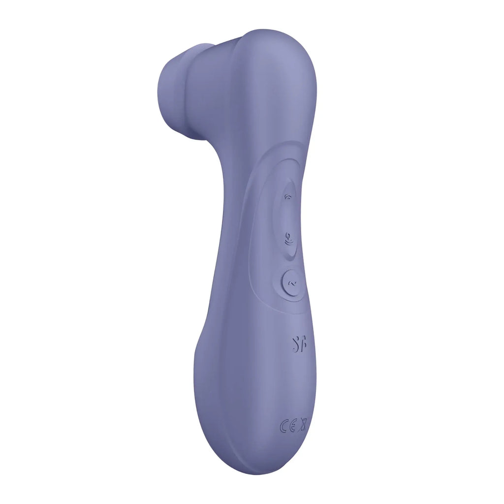 Satisfyer pro 2 gen 3 app control clitoral stimulator in sleek lavender silicone with ergonomic design and three buttons