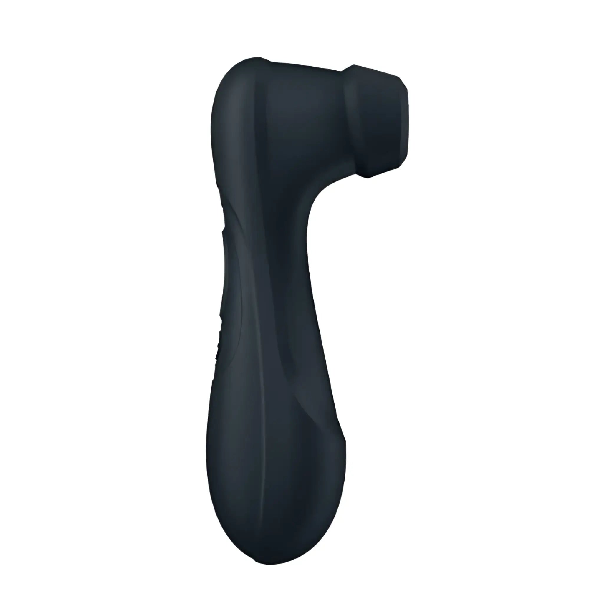 Black silicone satisfyer pro 2 gen 3 clitoral stimulator with ergonomic grip and rounded head for gentle use