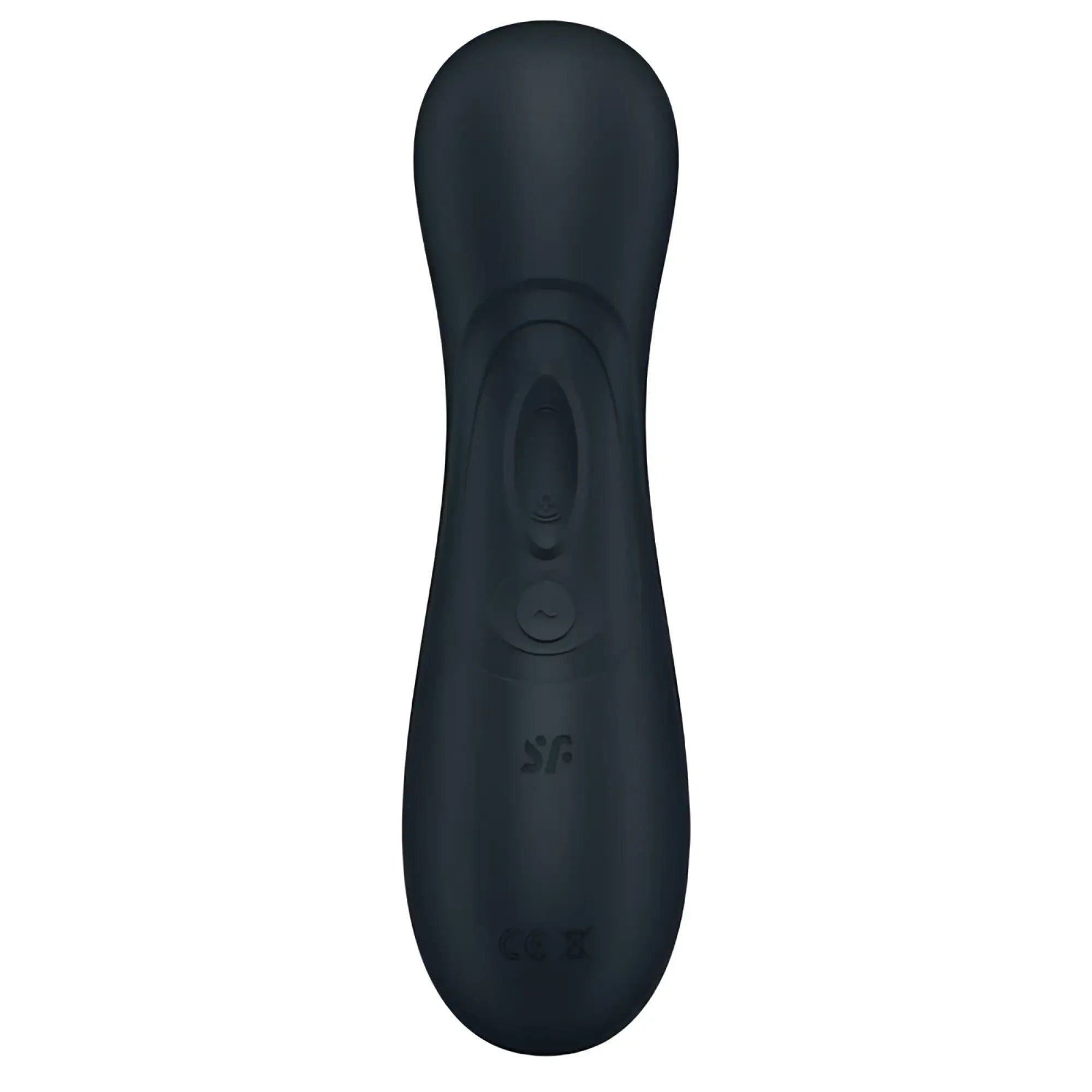 Black silicone remote control with two buttons and logo for satisfyer pro 2 gen 3 clitoral stimulator