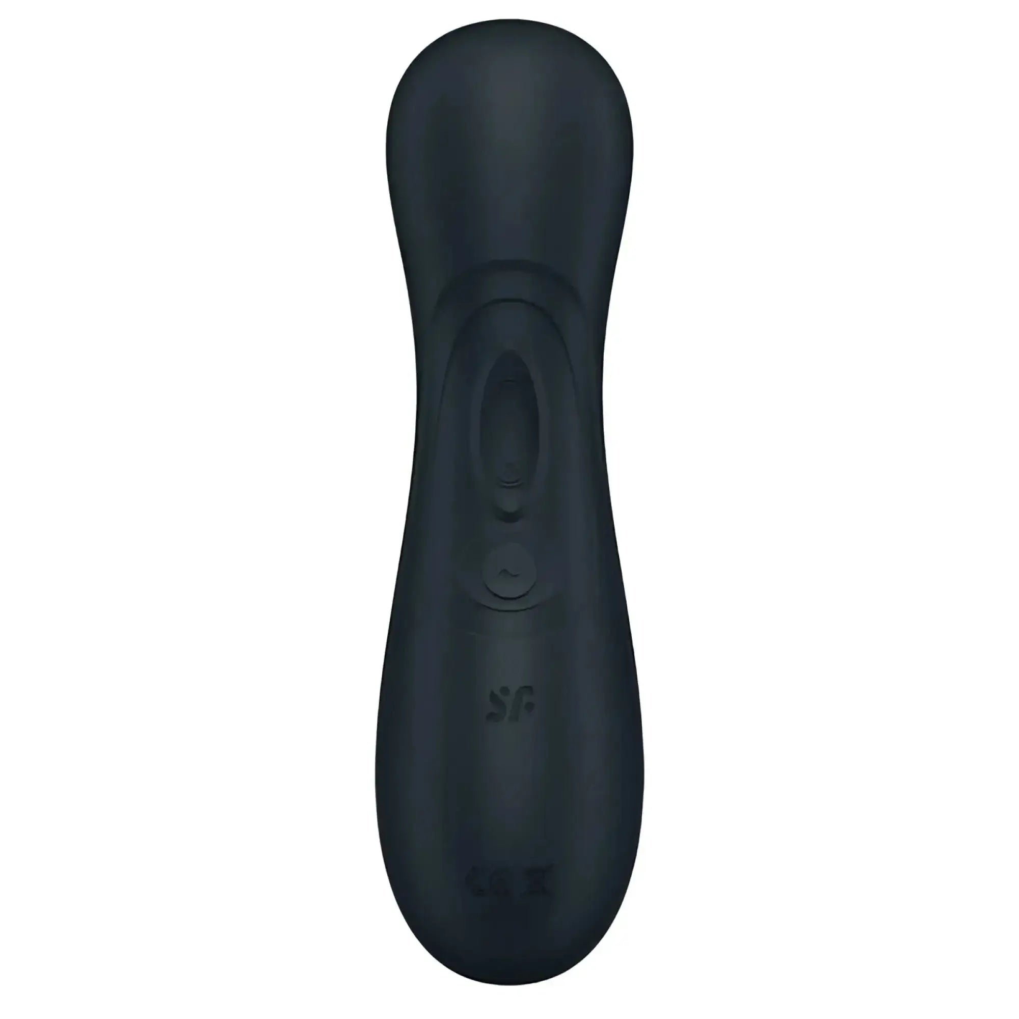Black silicone remote control with two buttons and logo for satisfyer pro 2 gen 3 clitoral stimulator