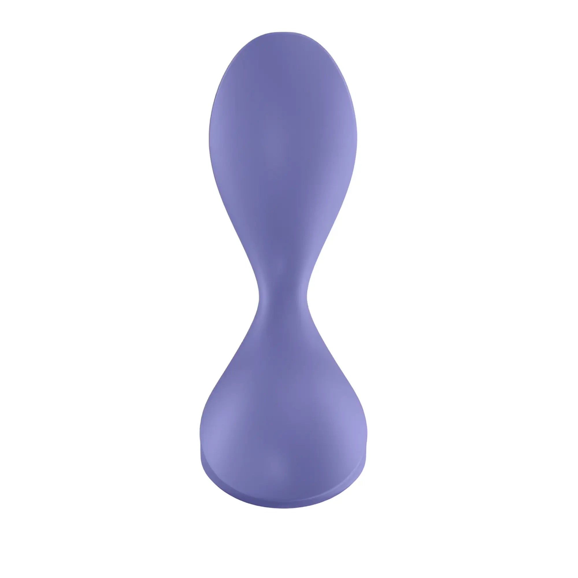 Purple silicone egg-shaped satisfying sweet seal vibrating anal plug with smooth matte finish in lilac color