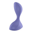 A sleek lavender silicone vibrating anal plug by Satisfyer with a smooth ergonomic design and subtle curved contours