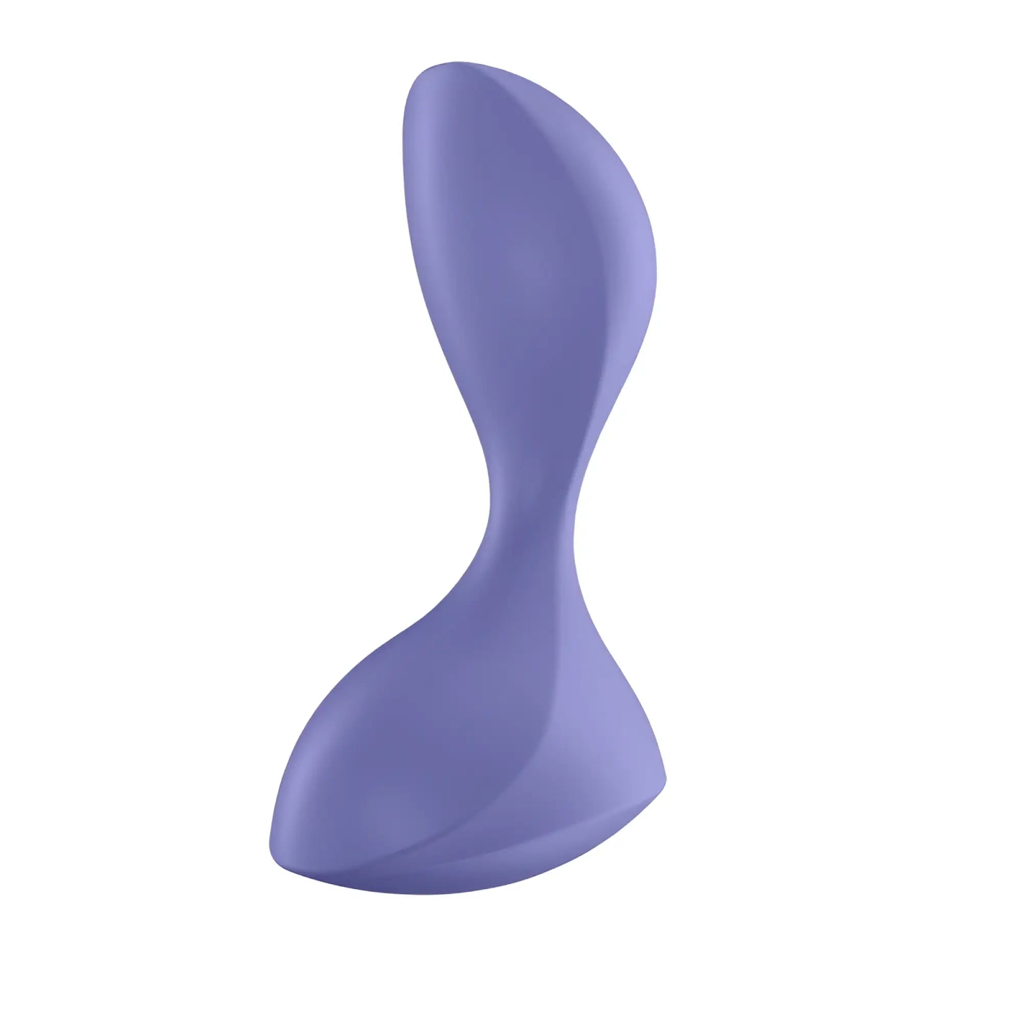 A sleek lavender silicone vibrating anal plug by Satisfyer with a smooth ergonomic design and subtle curved contours