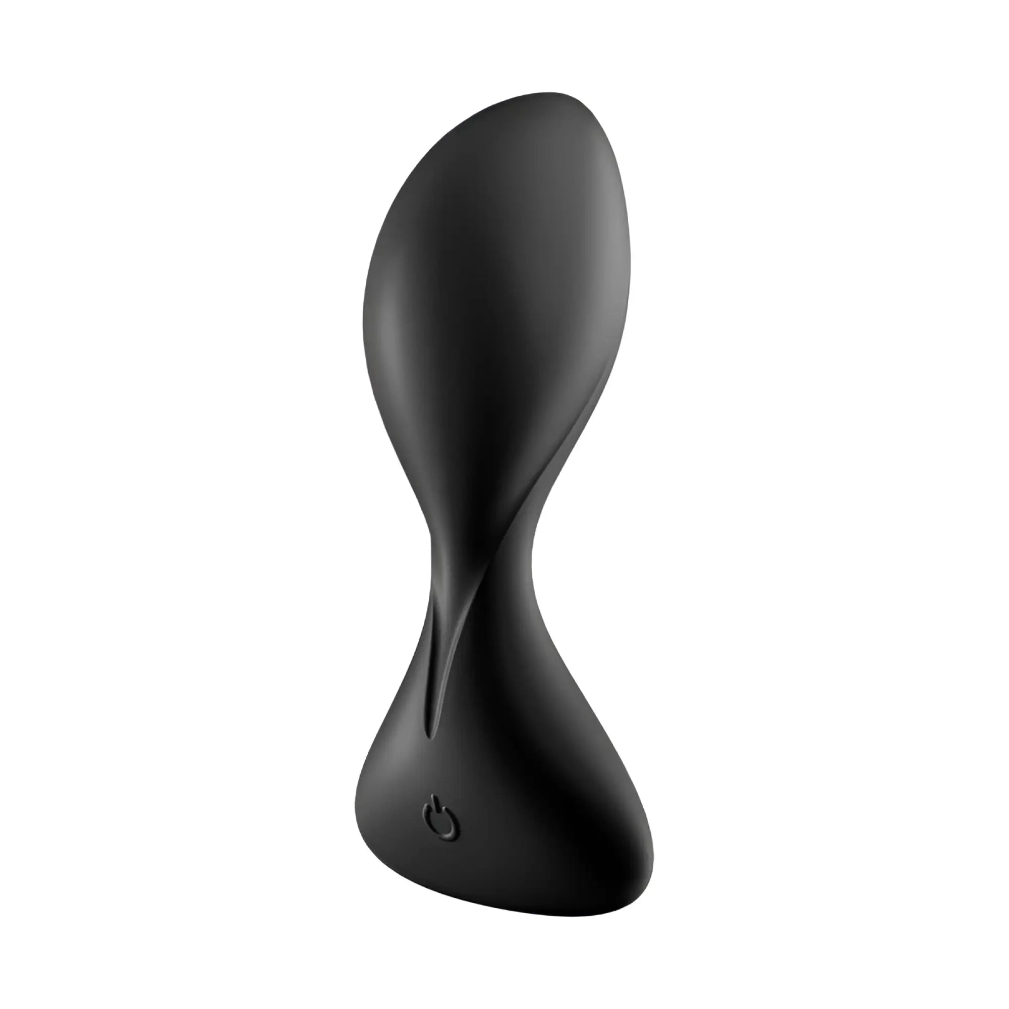 Black silicone satisfyer trendsetter connect app vibrating anal plug with sleek ergonomic design and power button base