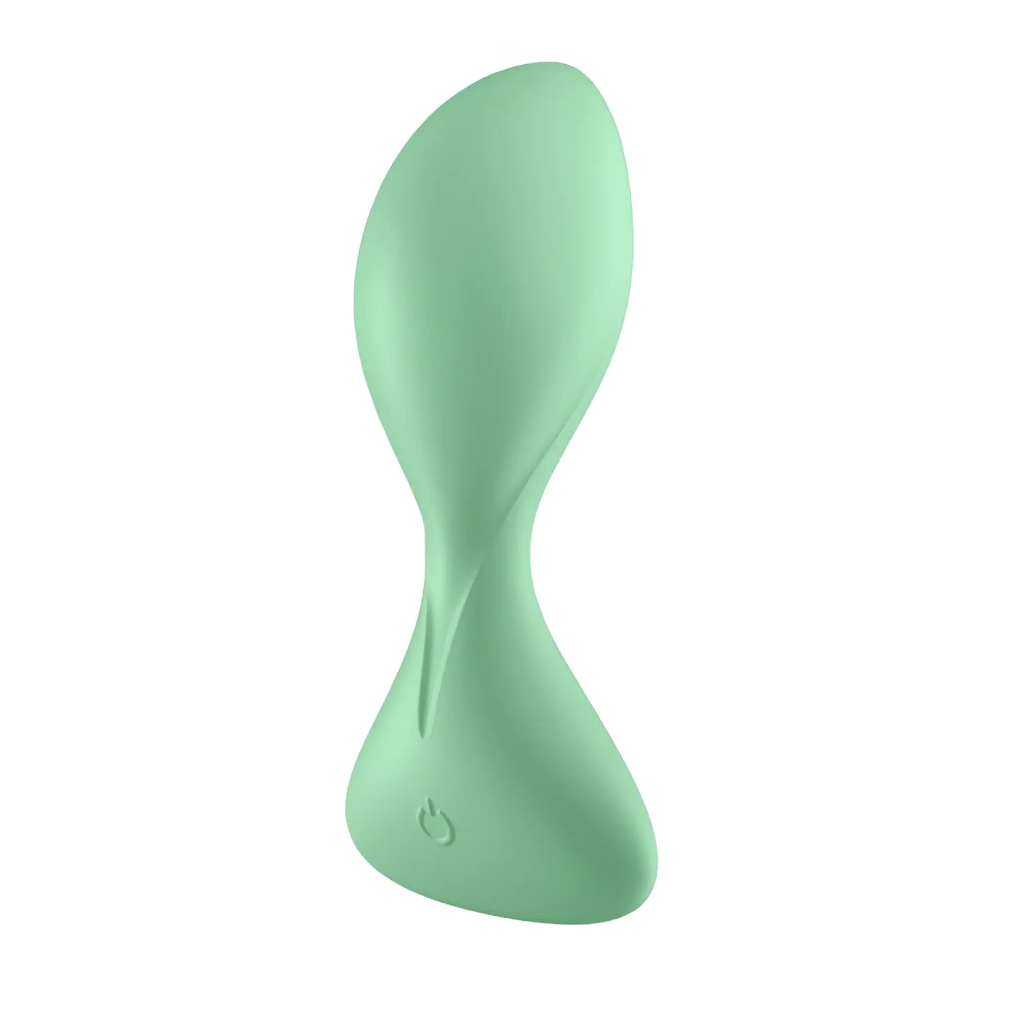 A sleek mint green silicone satisfying trendsetter connect app vibrating anal plug with smooth ergonomic design