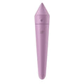 Satisfyer Satisfyer Ultra Power Bullet 8 lavender silicone wand with pointed tip and power button near the top