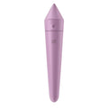 Satisfyer Satisfyer Ultra Power Bullet 8 lavender silicone wand with pointed tip and power button near the top