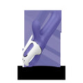 Satisfyer vibes magic bunny purple silicone rabbit vibrator with white ergonomic handle and control panel