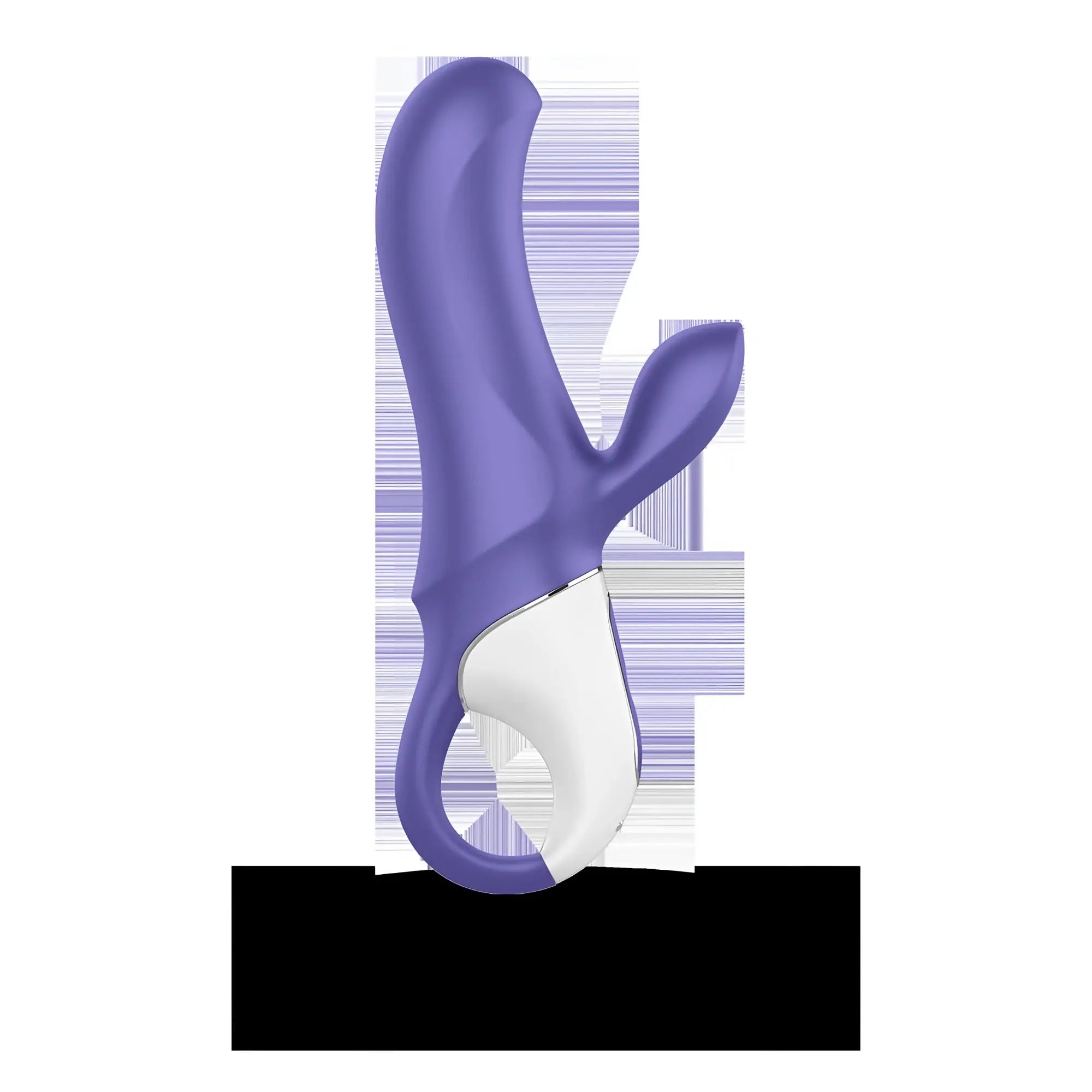 Purple and white silicone rabbit-shaped vibrator with sleek ergonomic design by Satisfyer Satisfyer Vibes Magic Bunny