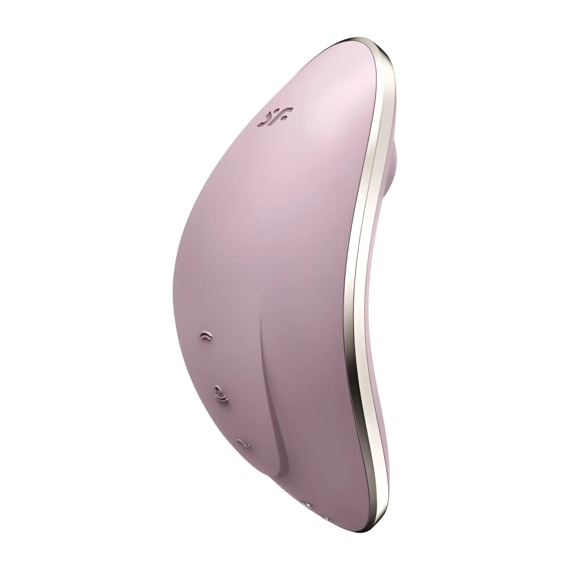 Satisfyer vulva lover 1 violet sleek rose gold silicone and metal-plated personal pleasure device with smooth curved design