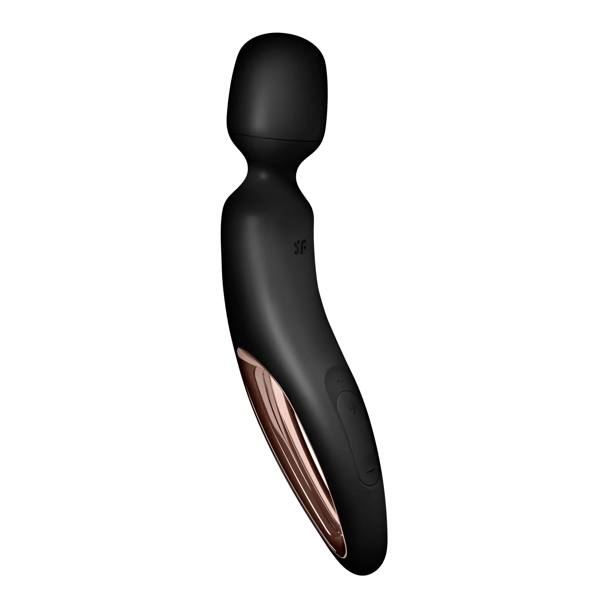 Satisfyer wand-erland 50 mode black bodywand black and rose gold wand vibrator with sleek ergonomic design