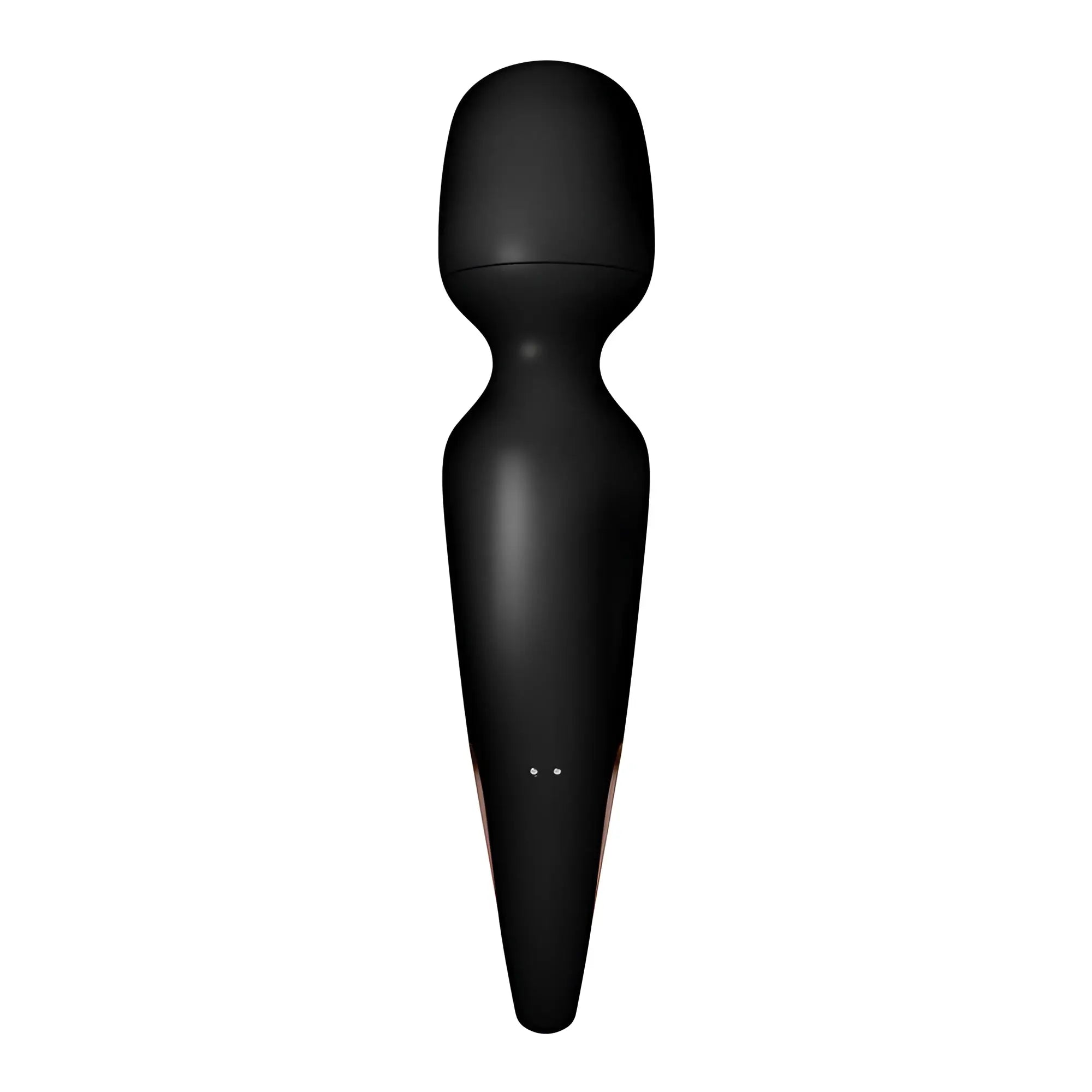 Black sleek satisfyer wand-erland bodywand with smooth matte finish and ergonomic contours for adult use