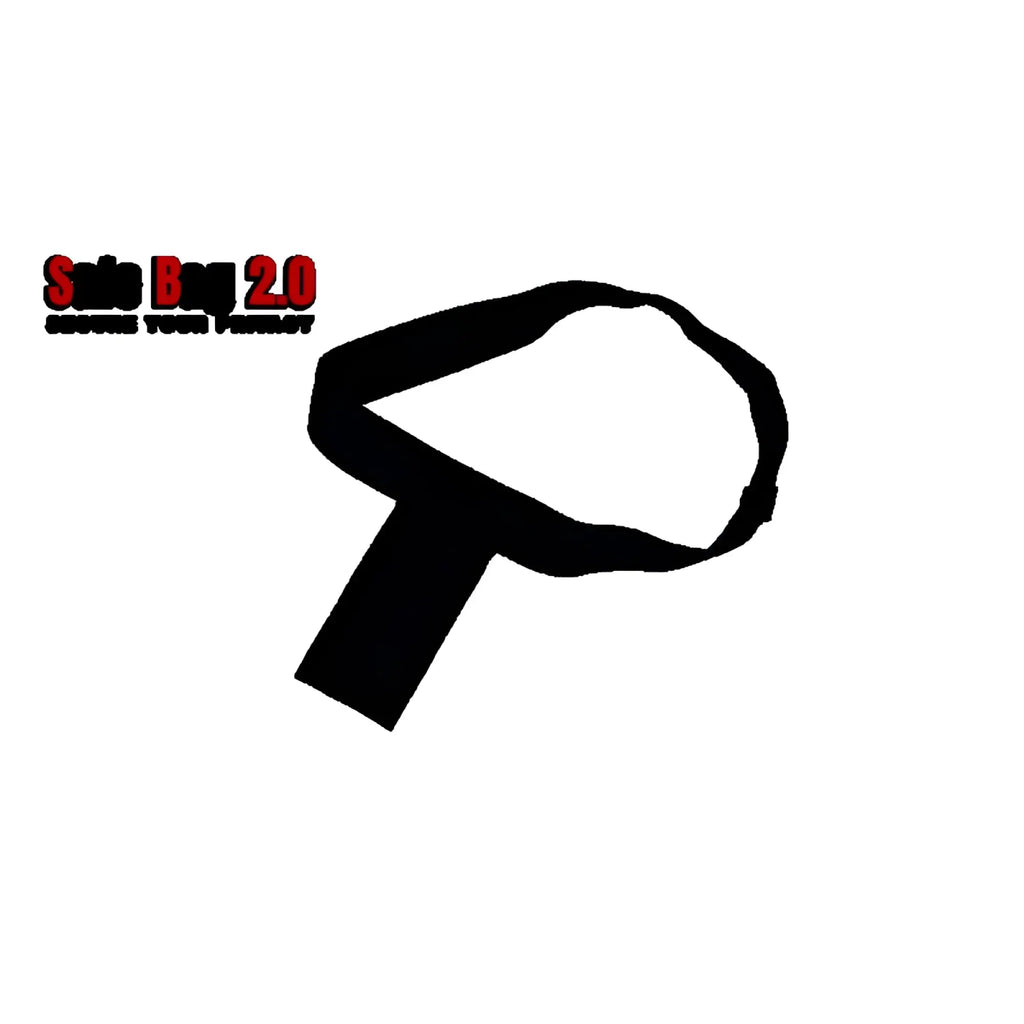 Black adjustable strap with simple loop and attachment for secure wear of screenyweeny safe bag 2.0 small s