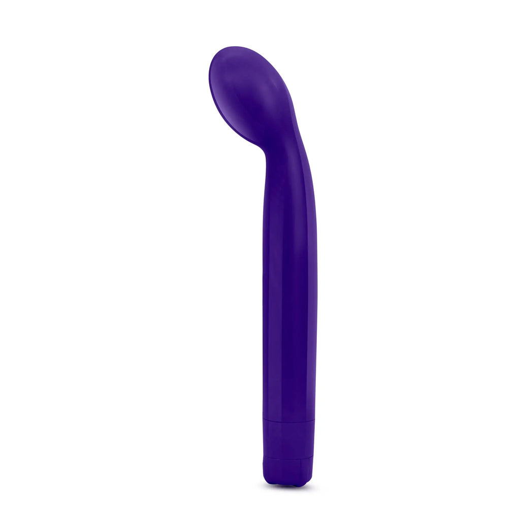 Purple silicone vibratory wand with smooth curved design from sexy things g slim purple product line