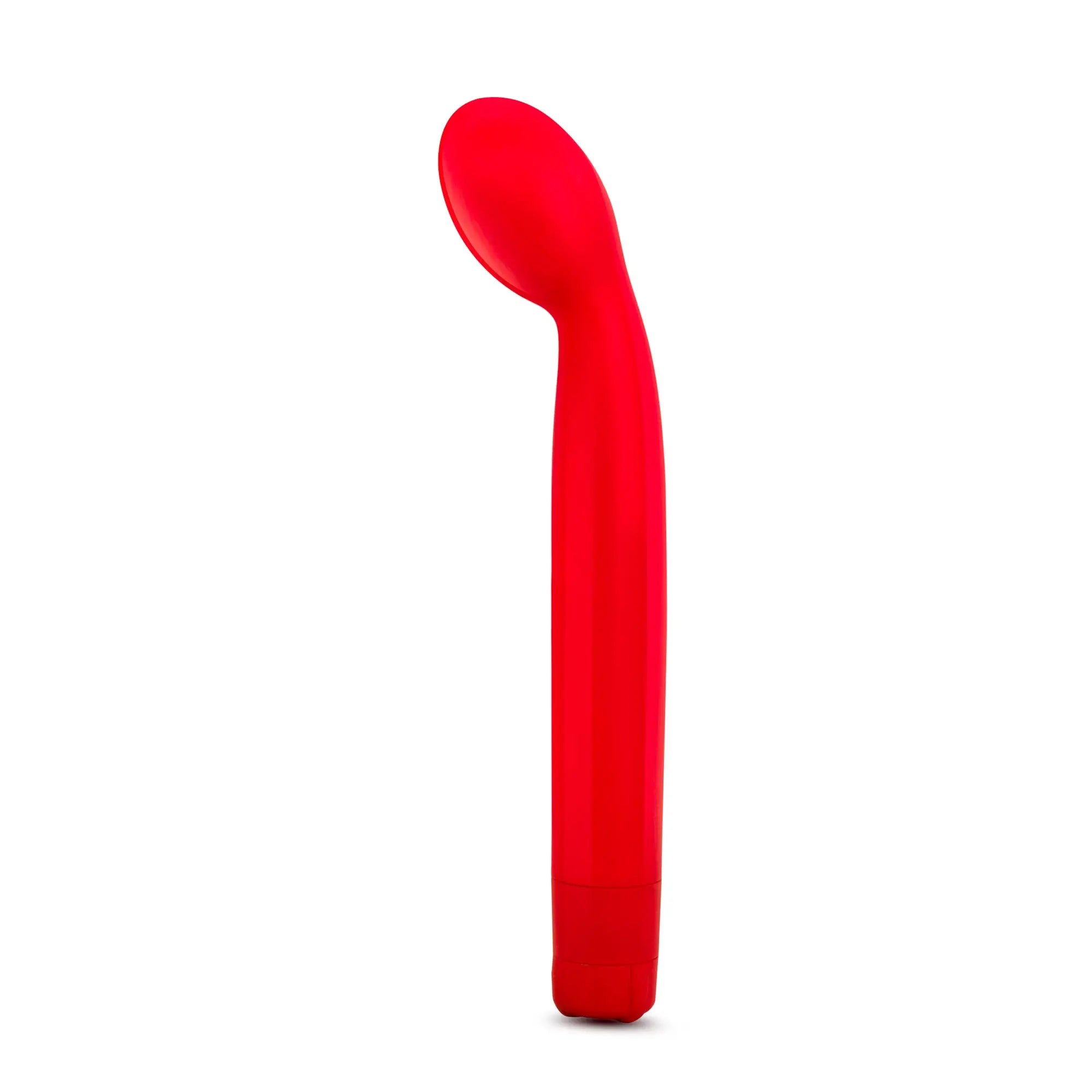 Vibrant red silicone curved wand with smooth glossy finish and ergonomic design from sexy things g slim red collection