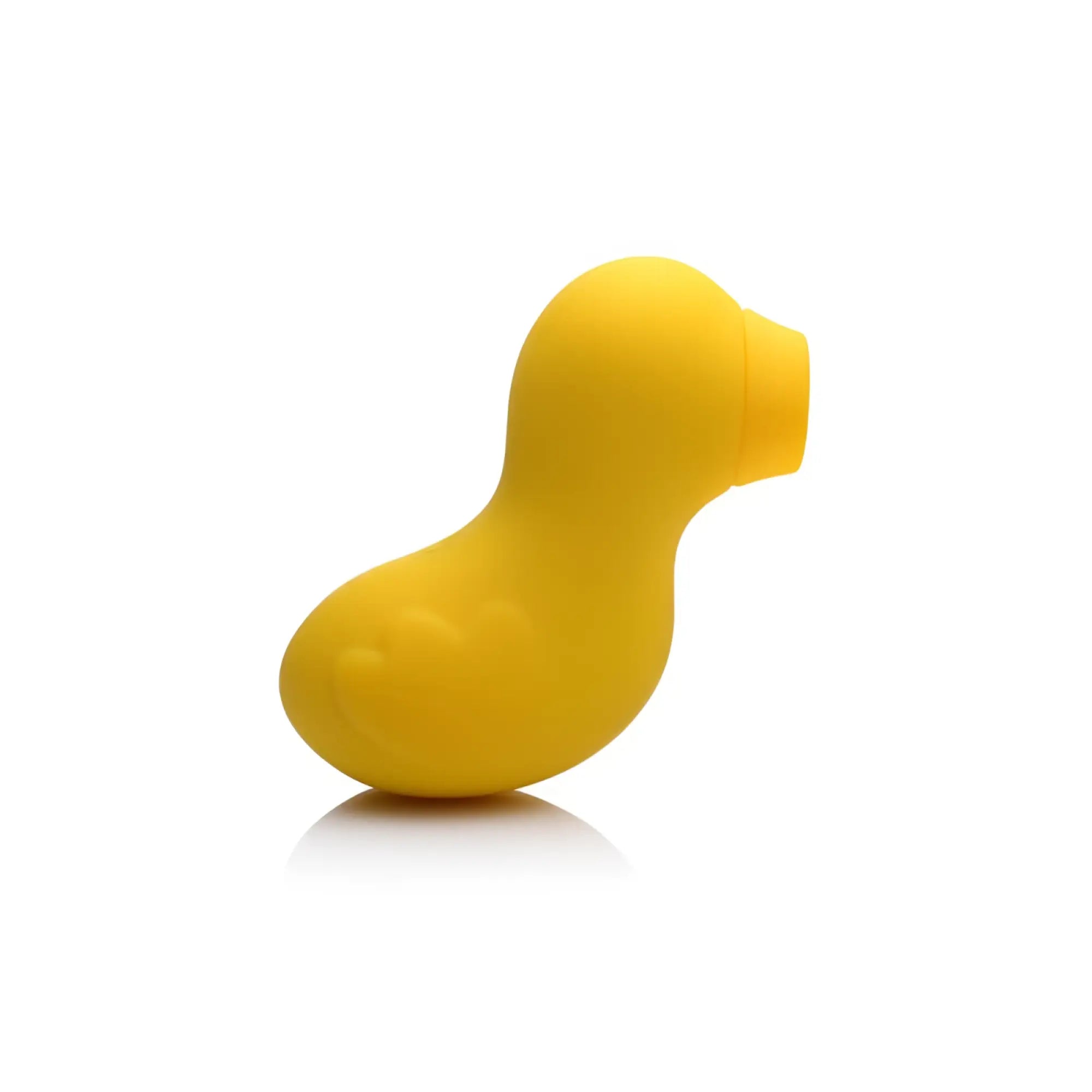 Yellow silicone duck-shaped clitoral stimulator from shegasm designed for targeted suction stimulation