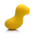 Yellow silicone duck-shaped clitoral stimulator shegasm sucky ducky designed for intimate pleasure use