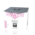 White and gray massage candle box with pink ornamental design by skalau for shiatsu raspberry vanilla use