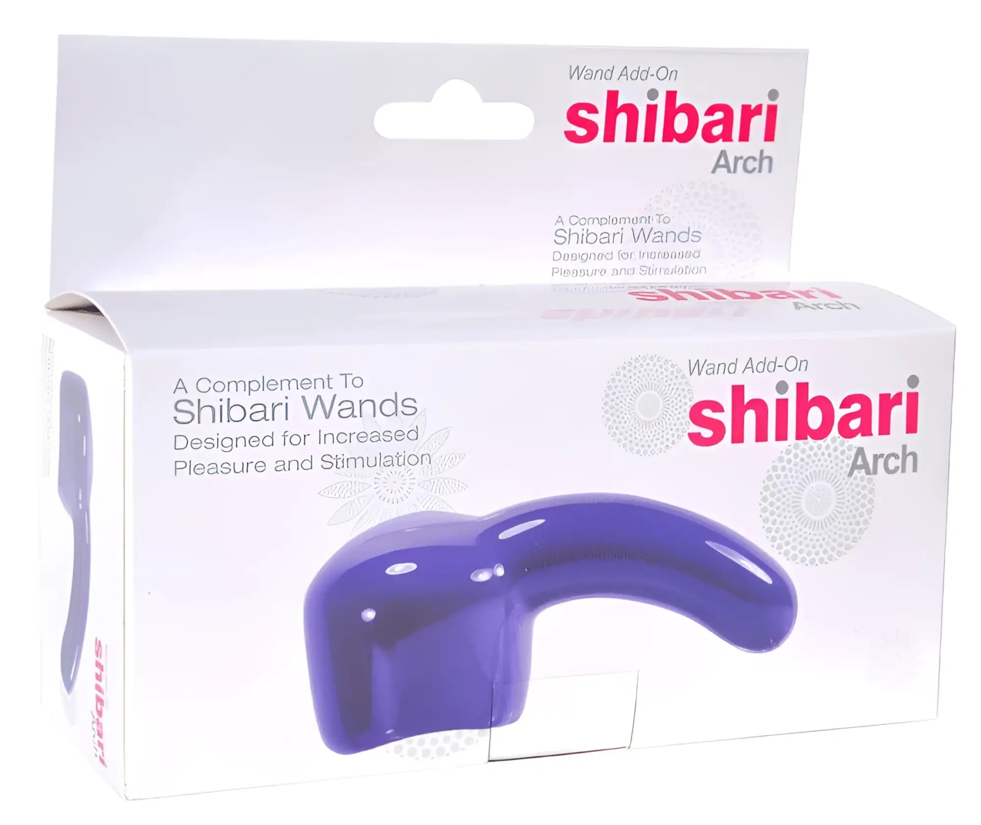 Purple plastic shibari arch wand add-on showing key feature in the shibari shibari arch product line
