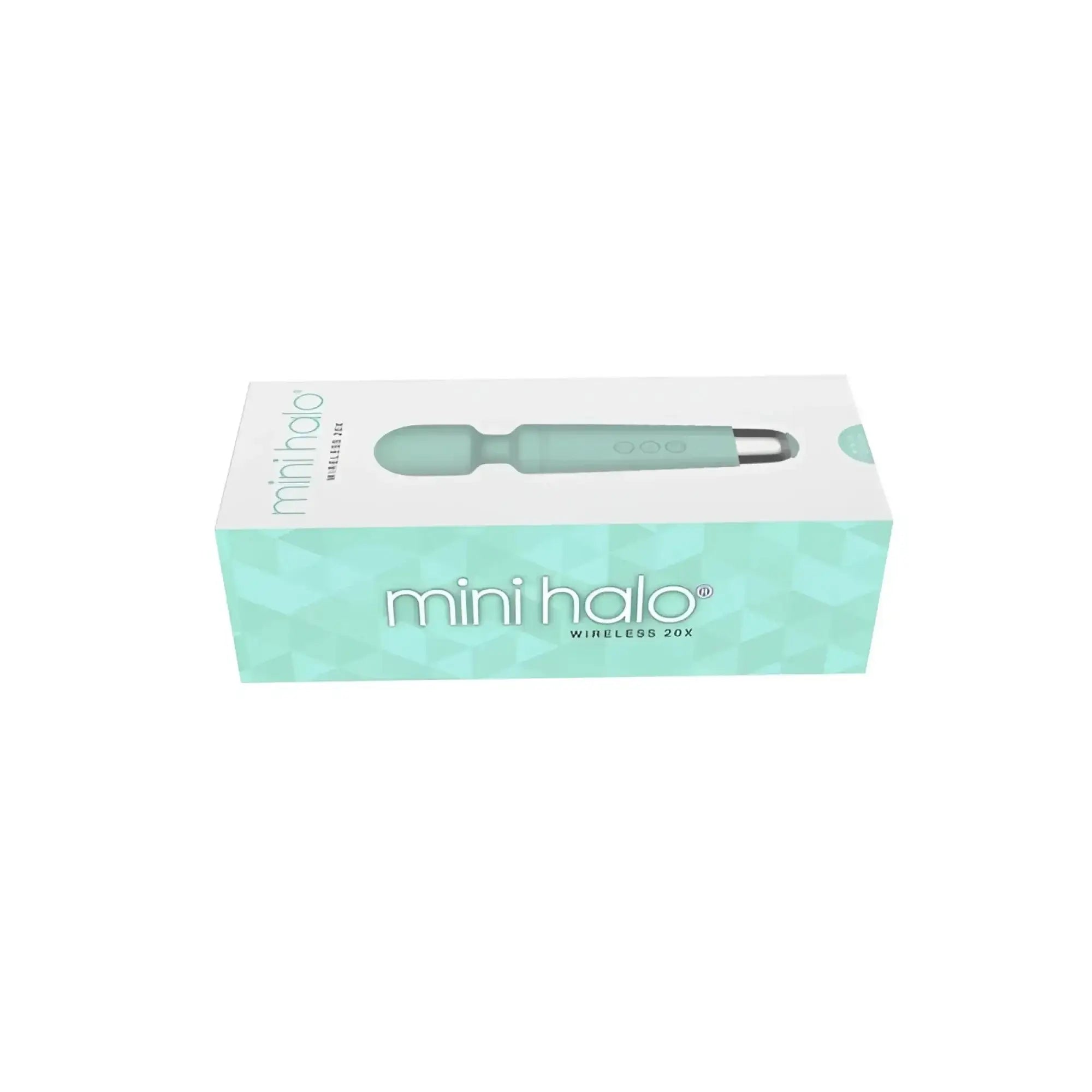 Shibari shibari mini wand halo 20x minty green wireless sex toy in ergonomic mint green silicone with smooth finish