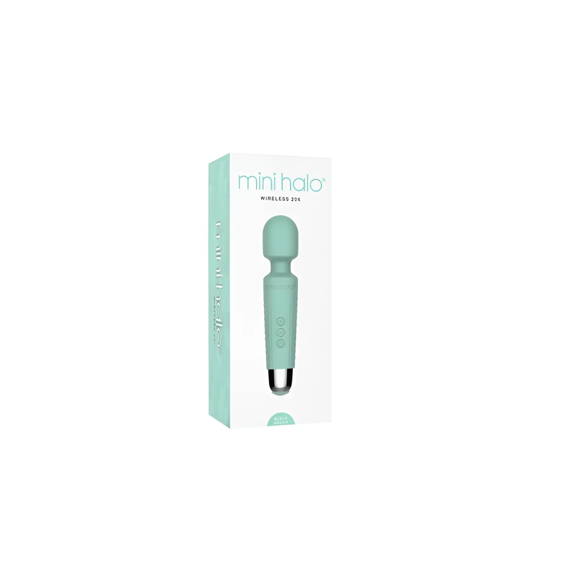 Shibari shibari mini wand halo 20x minty green mini halo wireless wand with sleek ergonomic design and metallic silver tip