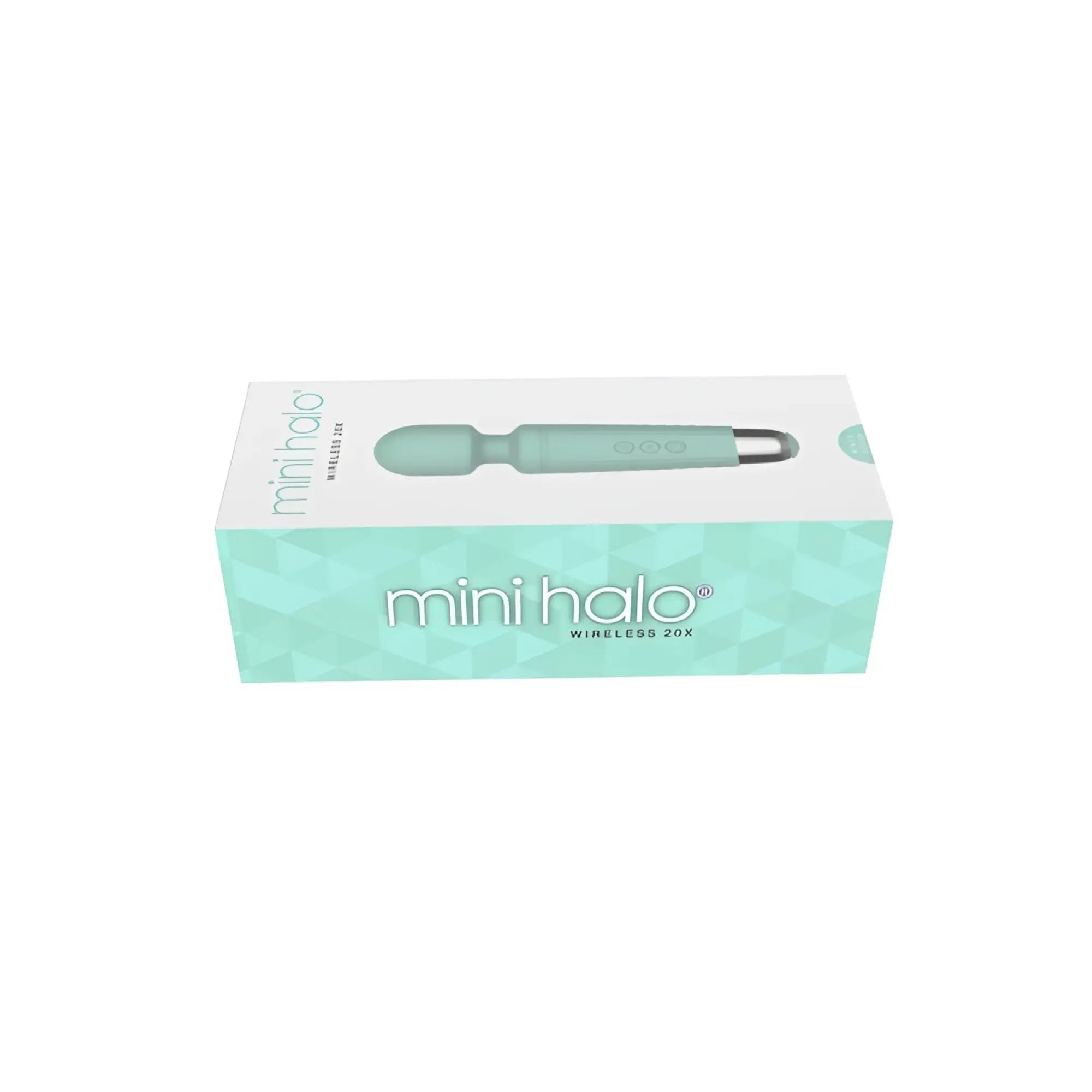 Shibari shibari mini wand halo 20x minty green wireless sex toy in ergonomic mint green silicone with smooth finish