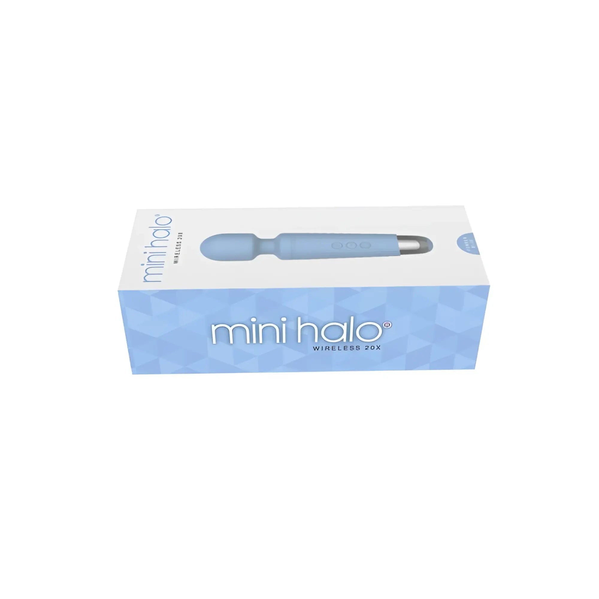 Shibari shibari mini wand halo 20x in powder blue mini halo wireless vibrator in branded packaging