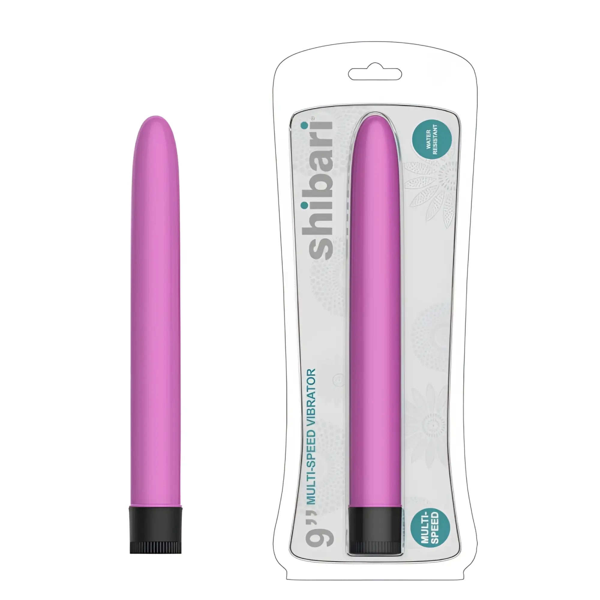 Pink shibari 9-inch multi-speed vibrator with a black base designed for versatile personal pleasure use