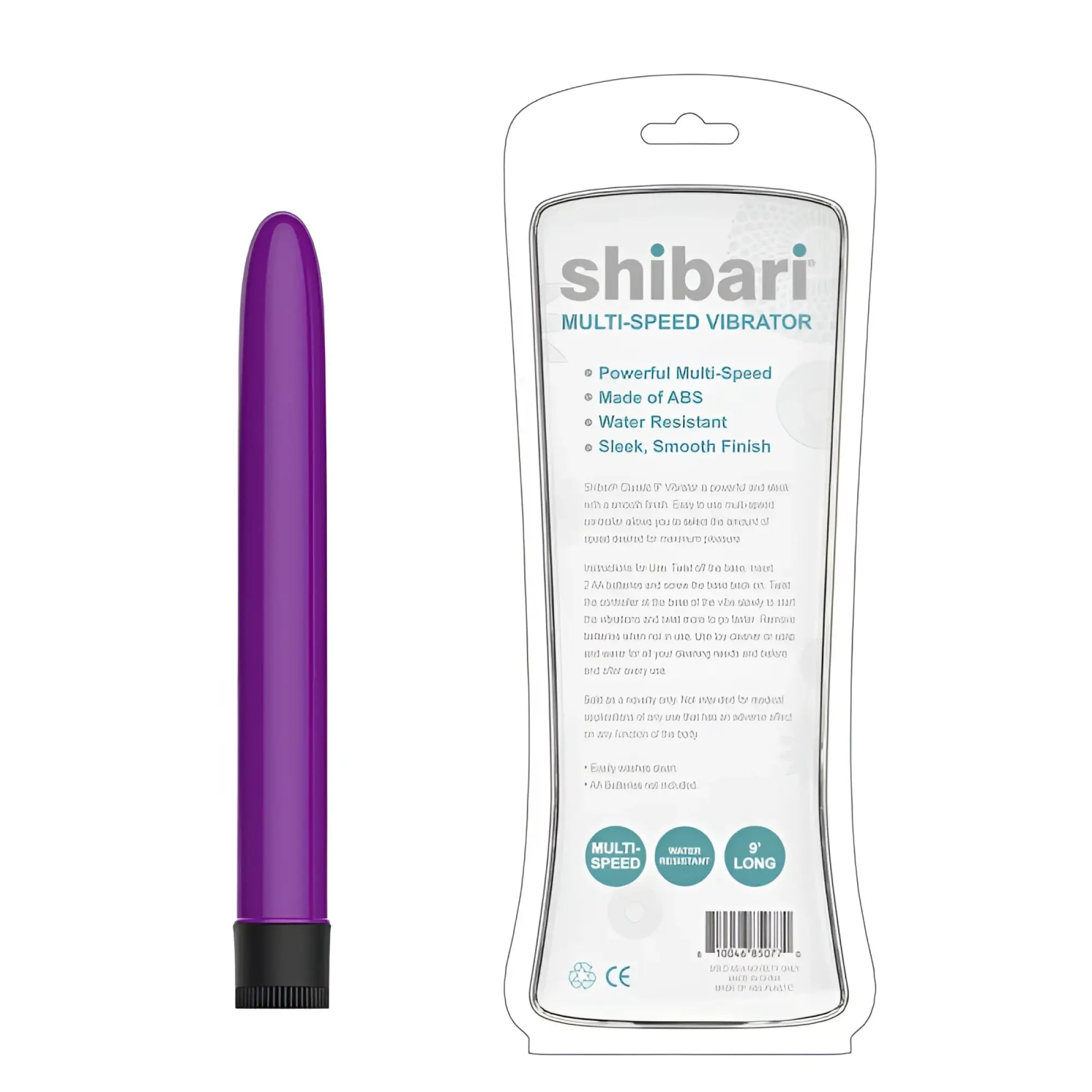 Purple shibari multi-speed vibrator 9in with black abs plastic base for versatile personal pleasure