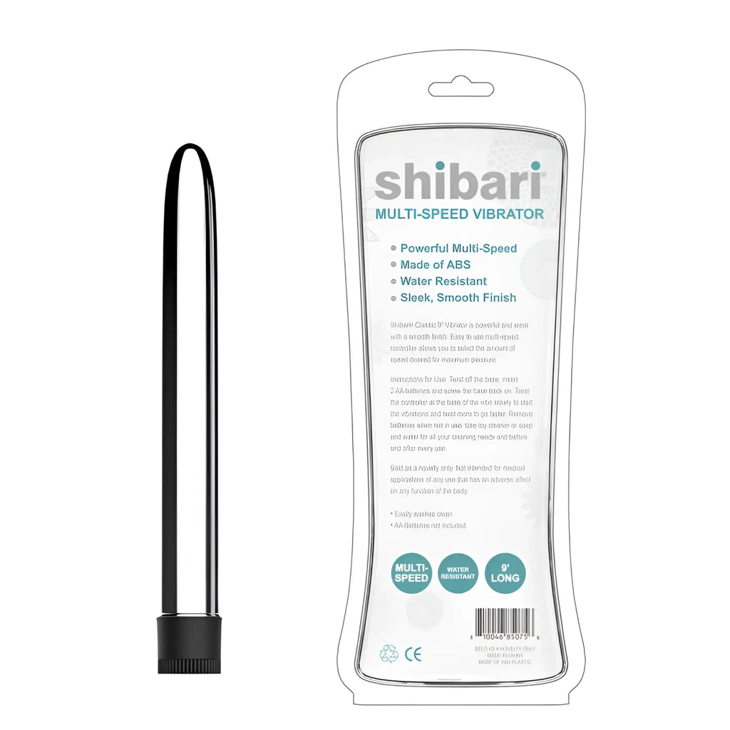 Black abs plastic multi-speed vibrator 9 inch sleek smooth finish for versatile personal use by shibari shibari