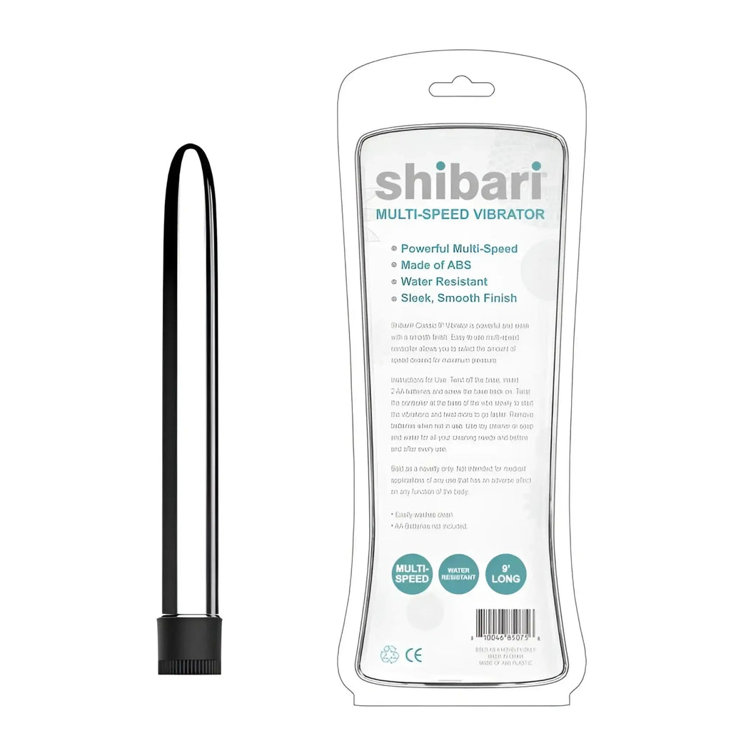 Black abs plastic multi-speed vibrator 9 inch sleek smooth finish for versatile personal use by shibari shibari