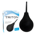 Shibari triton easy squeeze enema bulb black with matte finish and slender nozzle for comfortable use