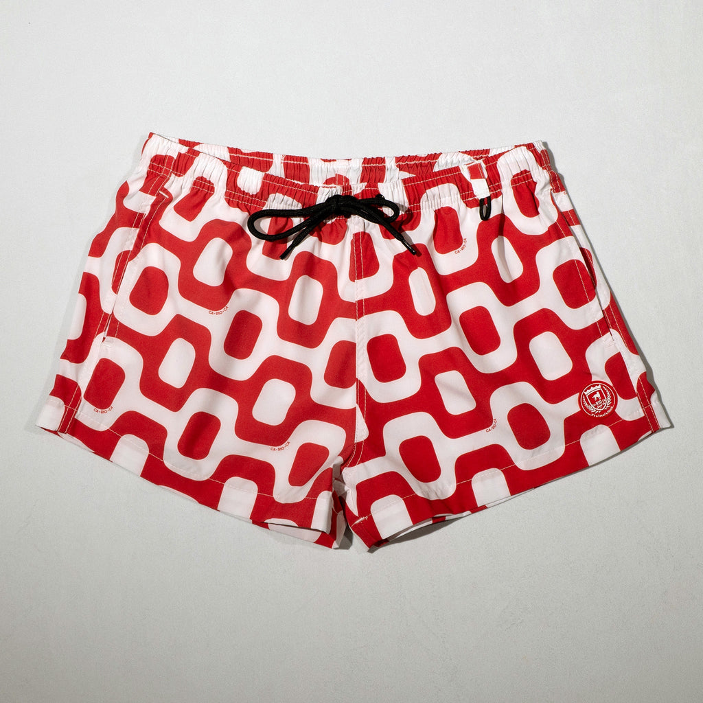 CA-RIO-CA RED & WHITE Pavement Shorts - Italian Shorts