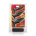 Black silicone anal trainer kit by ignite featuring multiple sizes for personal use from si novelties