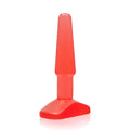 Si Novelties butt plug small red solid tapered silicone with flat base for stability
