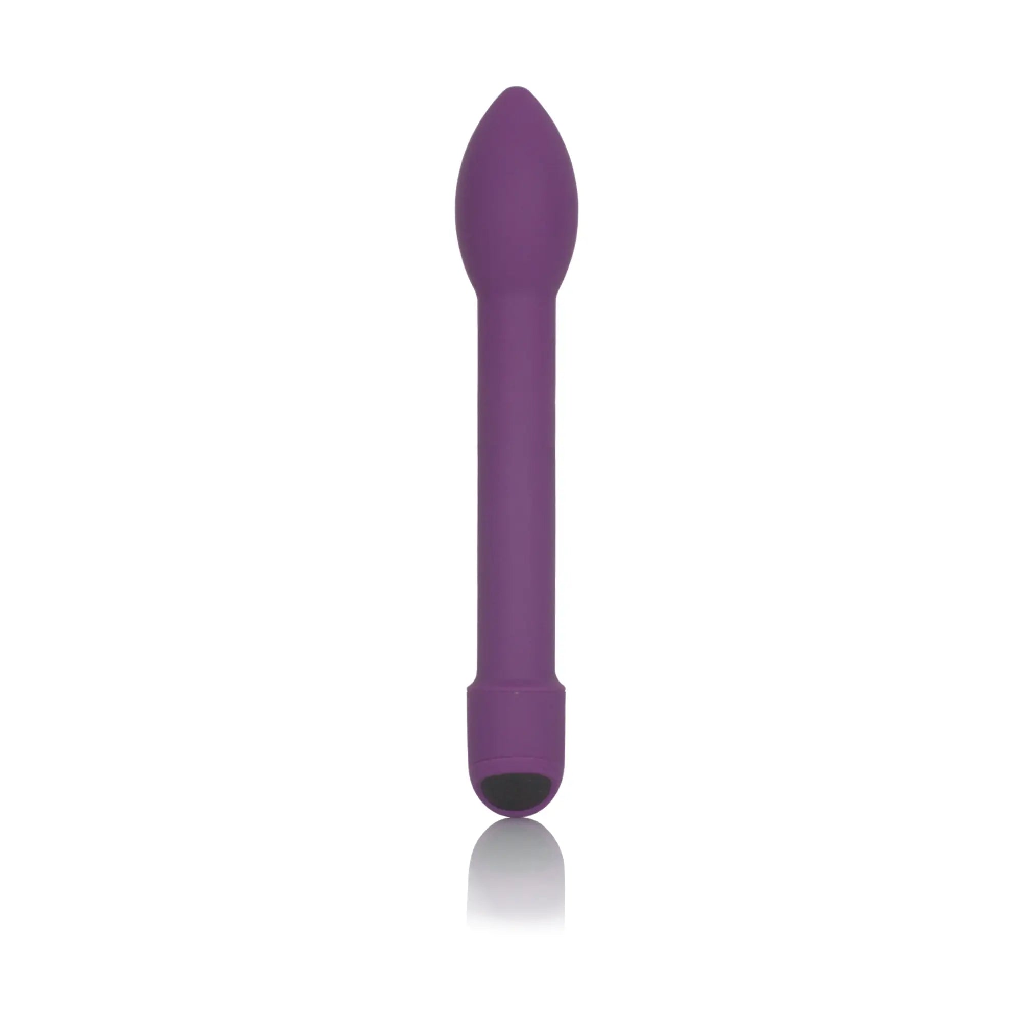 Purple silicone vibratory wand with smooth tapered design and rounded tip from Si Novelties OMGee Spot Vibe