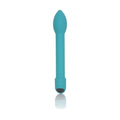 Si Novelties omg ee spot vibe teal silicone vibratory wand with rounded tip and smooth sleek design