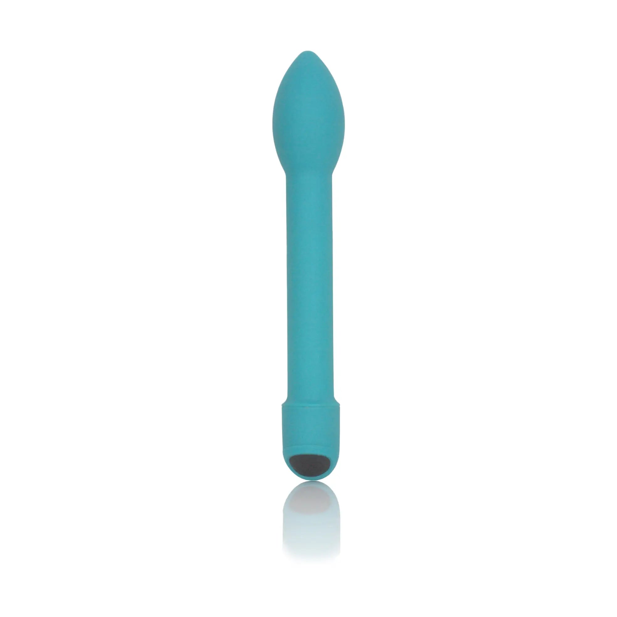 Si Novelties omg ee spot vibe teal silicone vibratory wand with rounded tip and smooth sleek design