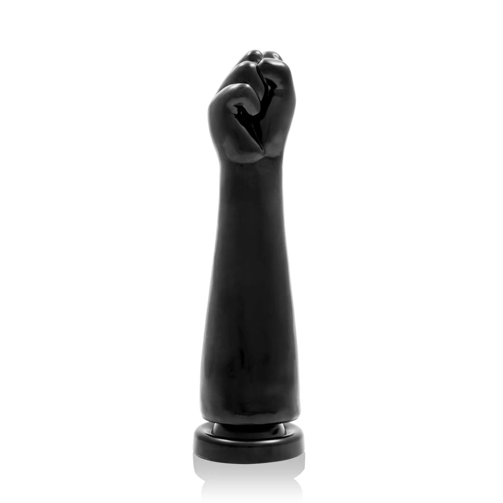 Si novelties the rebel exxtreme fist black glossy plastic fist sculpture on a circular base for display