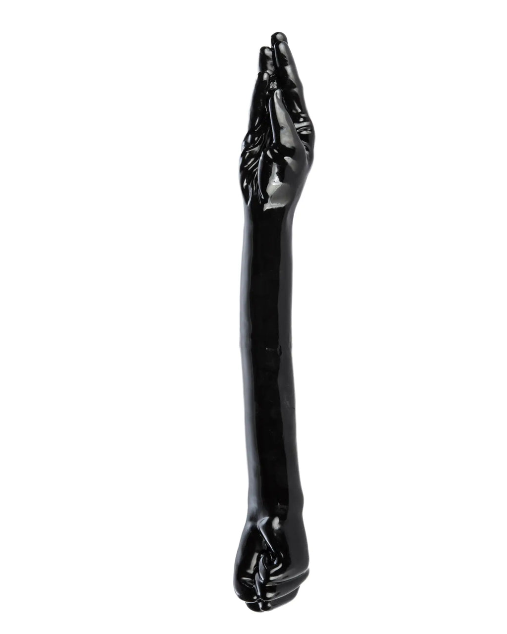 Si novelties the rebel intruder 21.65in black glossy latex arm cuff with sculpted hand and fingers