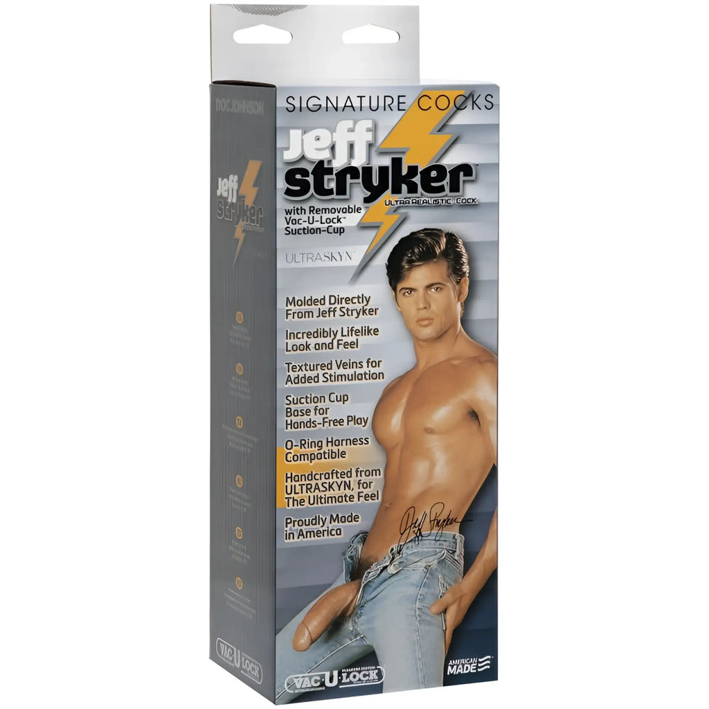 Jeff Stryker ultraskyn cock vanilla with removable vac-u-lock suction cup molded from lifelike ultraskyn material