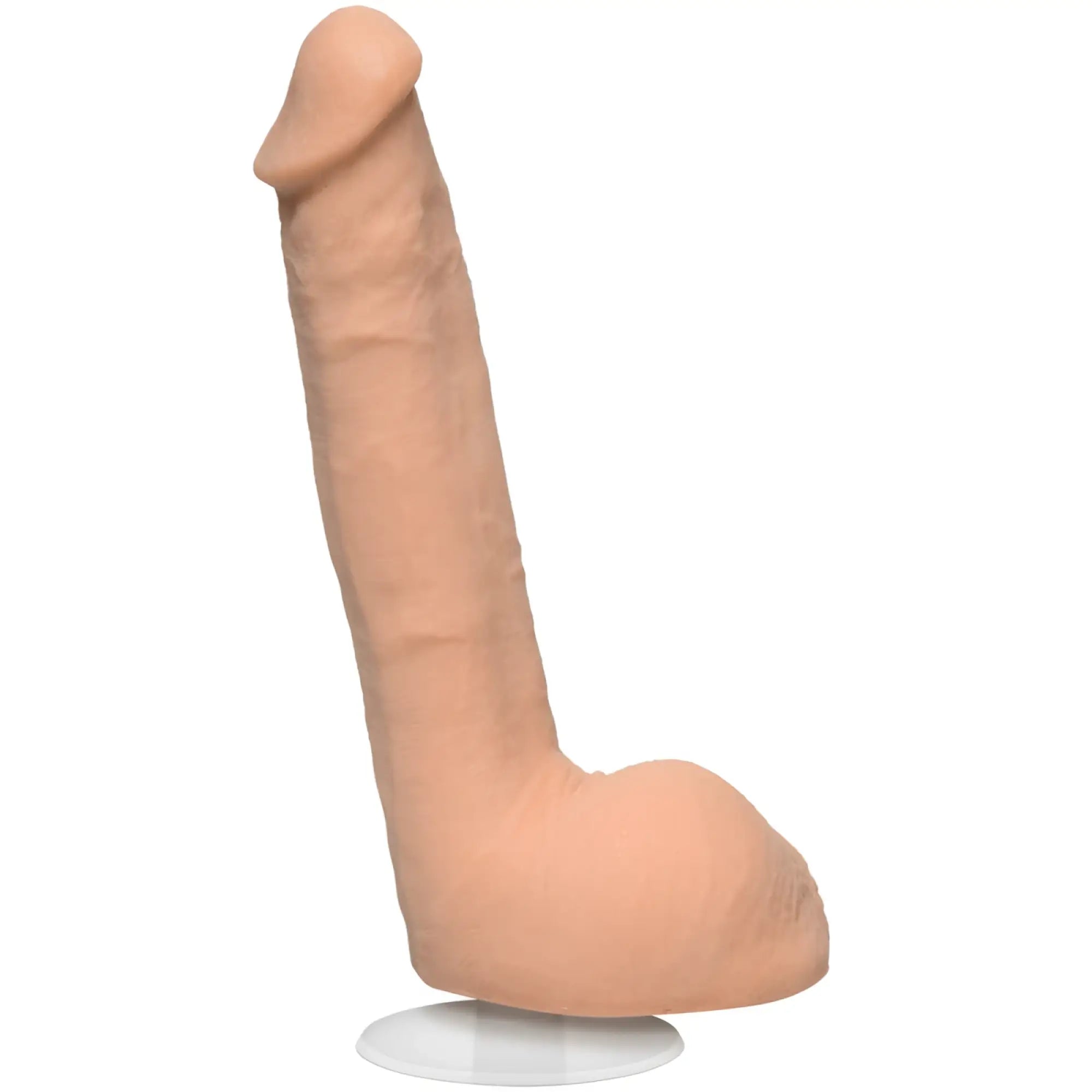 Beige silicone signature cocks small hands cock with removable vac-u-lock suction cup and realistic texture