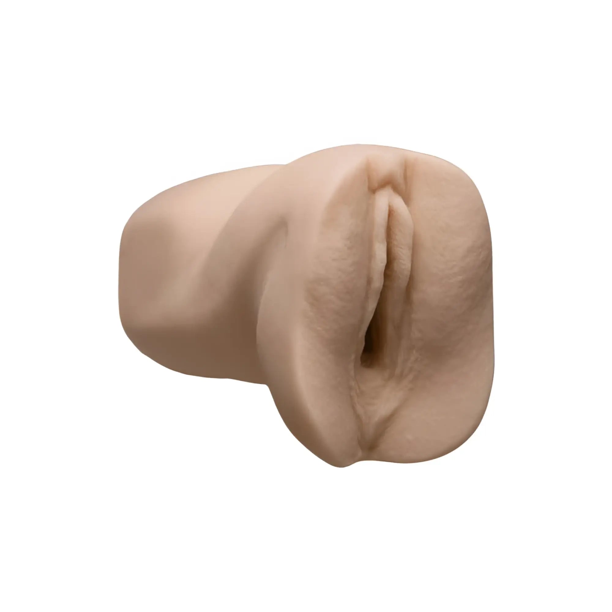 Beige silicone anal plug with realistic texture and naturalistic design from signature strokers jessie andrews ultraskyn masturbator