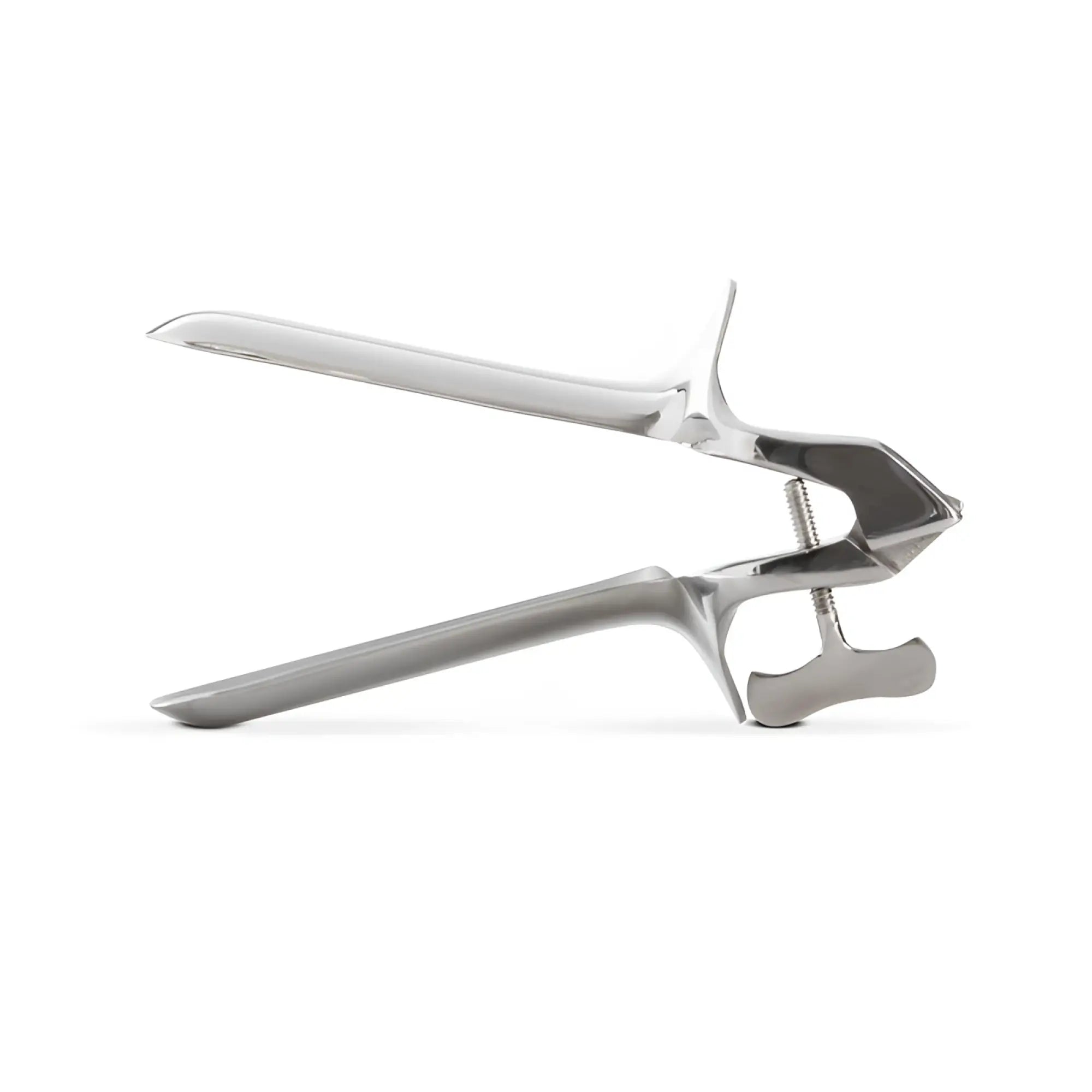 Stainless steel sinner collins vaginal speculum with sleek polished finish and ergonomic handles for medical use