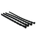 Set of four black twisted silicone anal dilators from sinner silicone dilator set for gradual stretching