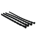 Set of four black twisted silicone anal dilators from sinner silicone dilator set for gradual stretching