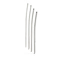 Set of four slender curved metal ear picks with polished silver finish from sinner single ended dilator trainer set 4 pc